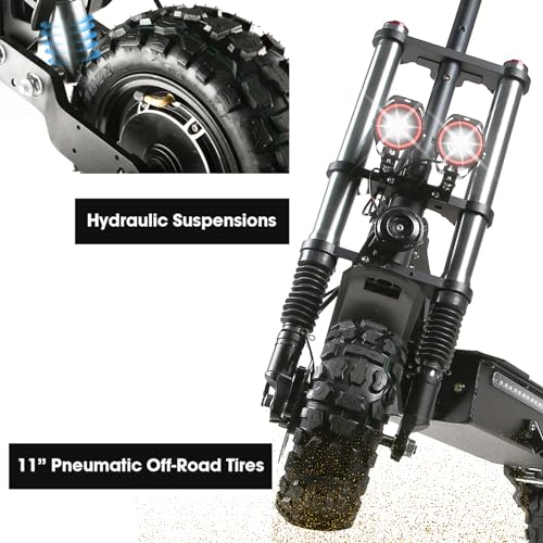 Tumotcy 5600W Electric Scooter Dual Motor 50mph 56 Mile Range Black