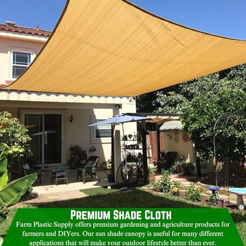 Farm Plastic Supply 85% Sand/Tan Shade Cloth Mesh Fabric 24' x 200' Tan