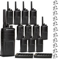 Motorola Solutions 2 x 6 Bank Charger with 12 x RMV2080 On-Site 2-Way Business Radio and 12 x HKLN4604 PTT Earpiece Black