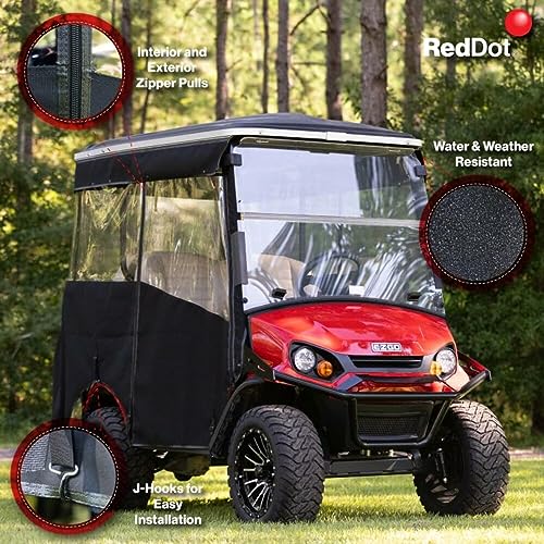 RED DOT Premium Golf Cart Enclosure EZGO Express S4 Elite Black
