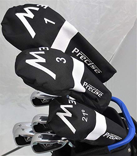PurePower Golf Men's Complete Golf Set Clubs - Custom Fit for Tall Men 6'0"- 6'6" Black