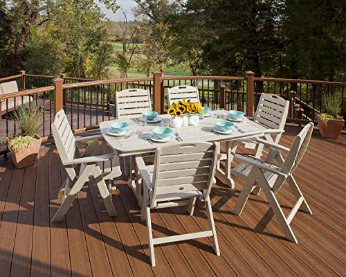 TREX Outdoor Furniture Yacht Club Highback 7-Piece Dining Set Tree House