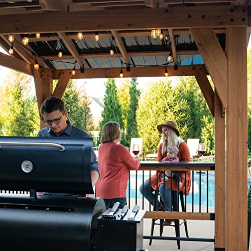 Backyard Discovery Granada 10' x 9' Cedar Wood BBQ Grill Gazebo Pavilion Light Brown