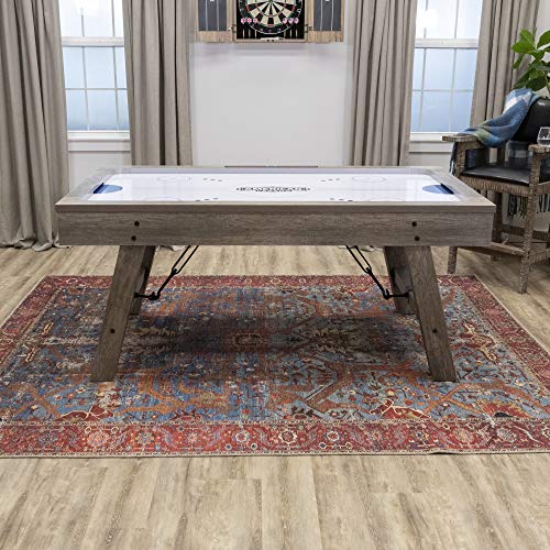 American Legend Brookdale Air-Powered Hockey Table with Rustic Wood Grain Finish Brown