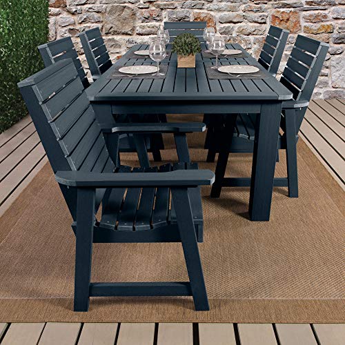Highwood Weatherly 7pc Rectangular Dining Set 84" x 42" Federal Blue