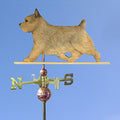 Norwich Terrier Hand Carved & Painted Weathervane Grizzle 32 Inch