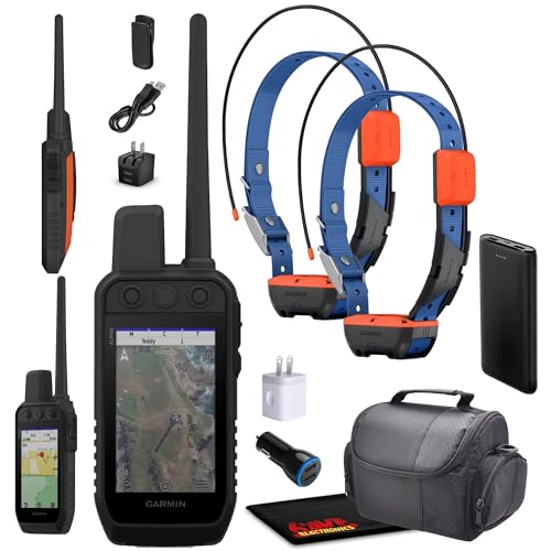 Garmin Alpha 300 Handheld Tracking System Bundle with 2X T20 Dog Collars Black