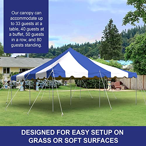 Party Tents Direct 20' x 30' Replacement Weekender Pole Tent Top Blue