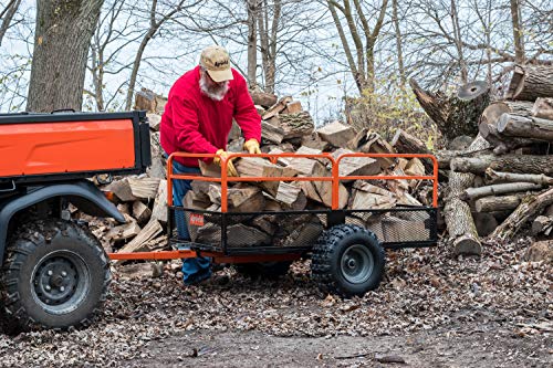 Agri-Fab 1,250-Pound ATV/UTV Swivel Steel Dump Cart Orange/Black