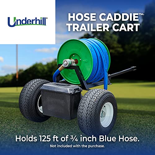 Underhill Heavy-Duty Hose Reel Trailer Cart Holder Caddy for Golfing Greens, Holds 150 Feet of ¾ Inch Hose