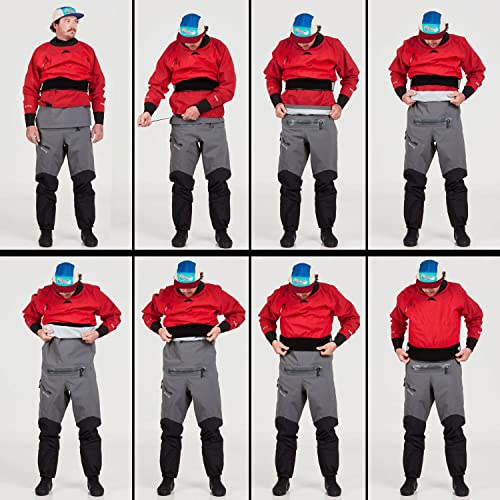 NRS Men's Recoil Gore-TEX Pro Dry Bibs Gray XL