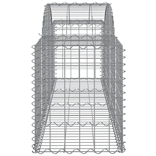 Arched Gabion Baskets 4 pcs Galvanized Iron Outdoor Plant Pots Self-Watering White Black