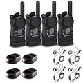 Motorola Solutions 4 x CLS1110 UHF 1W 1-Channel 2-Way Radio Bundle with PTT Earpiece Black