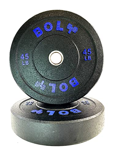 Bolt Fitness Supply Olympic Crumb Bumper Plate Set 260 Lb - Black Blue Green Yellow Orange