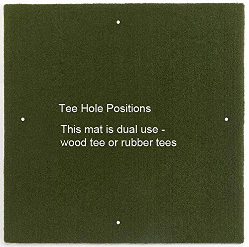 DURA-PRO Perfect Reaction Golf Mat 5x5 Feet Premium Turf Indoor/Outdoor - Golf Stance Mat with Accessories