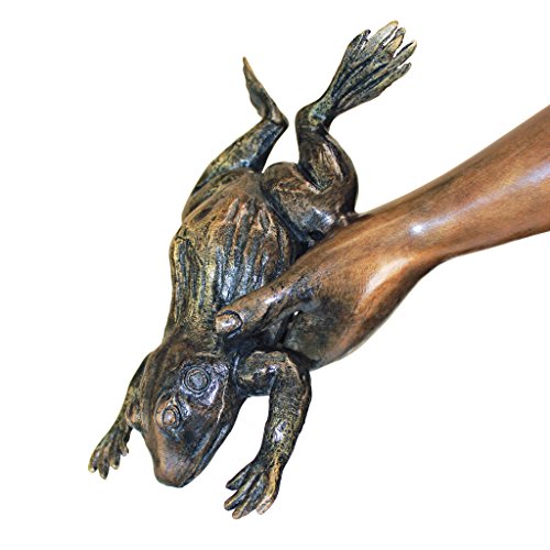 Design Toscano Catch and Release Boy with Frog Garden Statue Two Tone Bronze & Verdigris