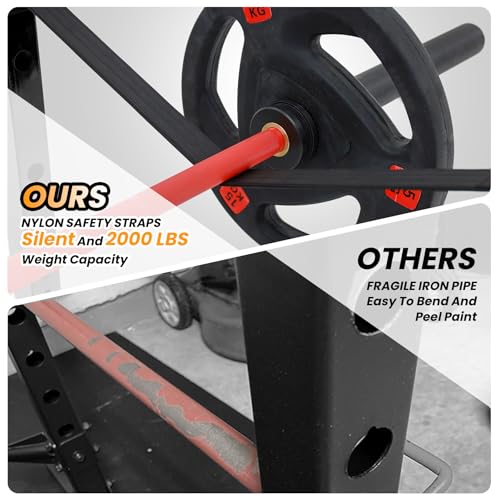 MERXENG Power Cage Multi-Functional Rack with LAT Pulldown Black