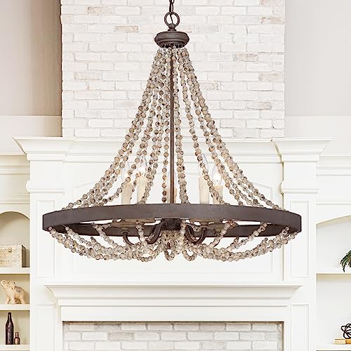 Bailey Street Home 5 Light Pendant Traditional Farmhouse Style Bronze 30