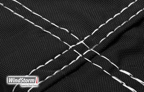 Eevelle Windstorm Bass Boat Cover Waterproof Marine Grade Polyester Black