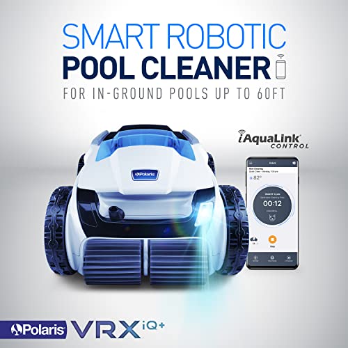 Polaris VRX iQ+ Smart Robotic Pool Cleaner with iAquaLink Control White