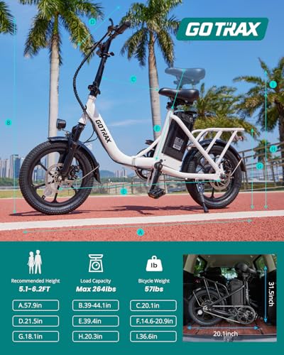 Gotrax NEPHELE 16" Folding Electric Bike White
