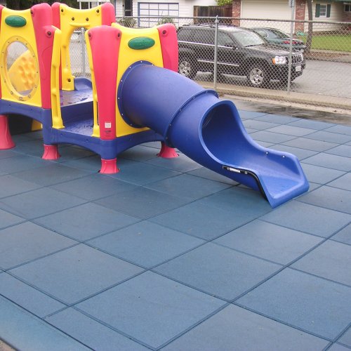 Rubber-Cal Eco-Safety Interlocking Playground Tiles 28 Sq Ft Green 10 Pack