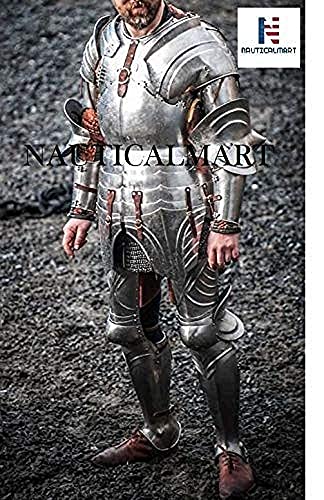 NauticalMart Medieval Knight Full Suit Combat Armor Costume Silver