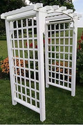 Backyard Crafts Amish-Made Cambridge Style Pine Arbor 5' Wide Redwood Stain