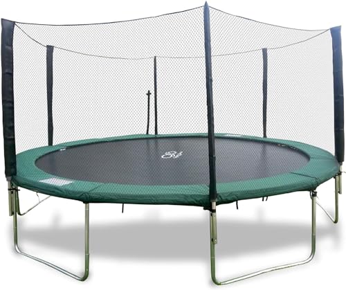 Galactic Xtreme 14 Ft Outdoor Trampoline with Net Black and Green