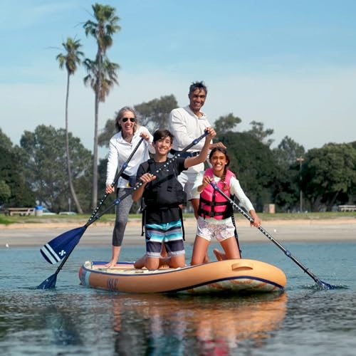 ISLE Surf and SUP Megalodon Inflatable Paddle Board Bundle Slate/Lumin/Navy 15'