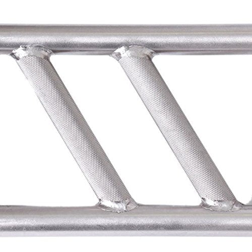 Gronk Fitness Products Swiss Bar - Commercial Grade | Multi Grip Football Bar for Upper Body Strength Training Silver