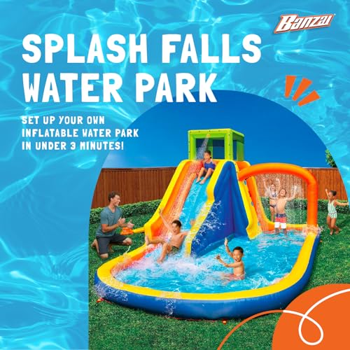 BANZAI Splash Falls Inflatable Water Park Multi