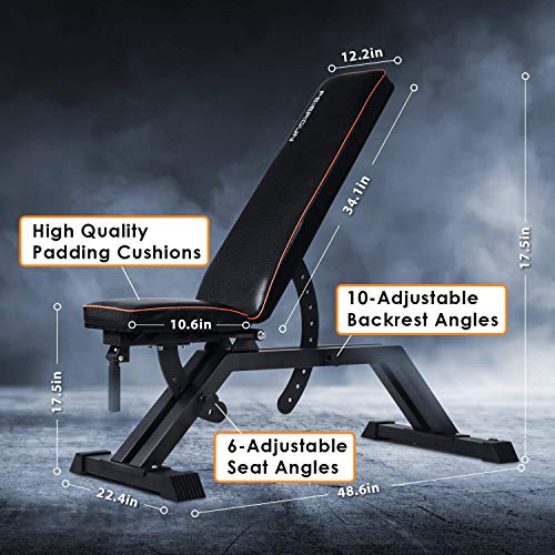 FEIERDUN Weight Bench Black-Parallel Bars