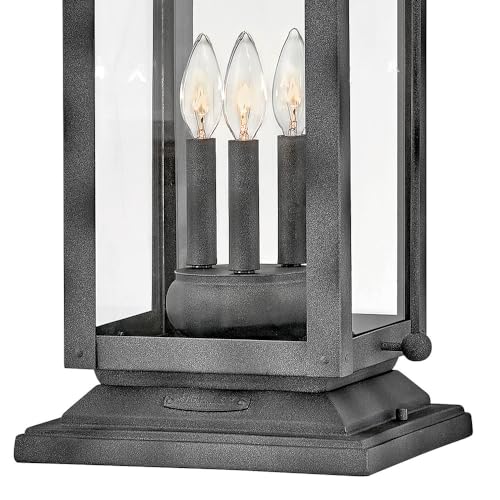 Hinkley Anchorage Large Outdoor Lantern - Aluminum, Clear Glass, Aged Zinc