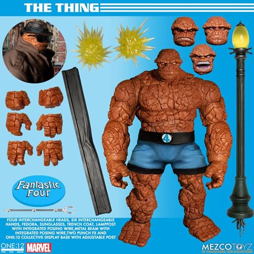 Mezco Fantastic Four One:12 Deluxe Multicoloured Action Figures Set