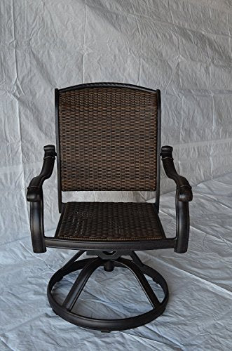 Patio Land Santa Clara Outdoor Dining Set of 8 Chairs Dark Bronze