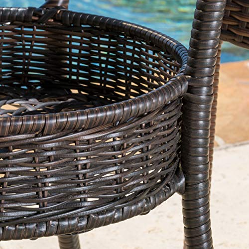 Christopher Knight Home Mirage 3 Piece Outdoor Bistro Set Brown