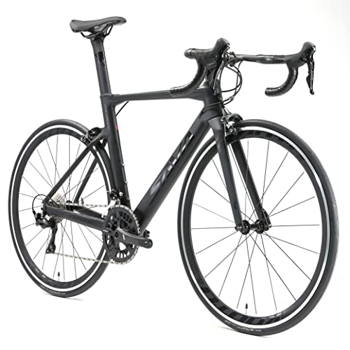 SAVADECK Carbon Road Bike Windwar5.0 with Shimano 105 40-Speed Groupset, Ultra-Light Bicycle New Black
