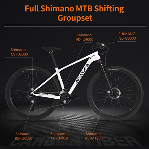 SAVADECK Carbon Fiber Mountain Bike White