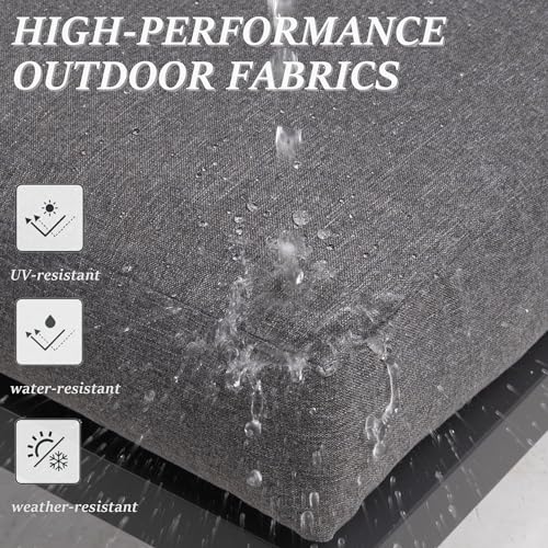 RoyalCraft 5 Piece Aluminum Patio Furniture Set Grey