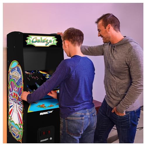 ARCADE1UP Galaga Deluxe Arcade Machine 5ft Cabinet 14 Games 17" Screen Black