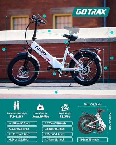 Gotrax R2 20" Folding Electric Bike White