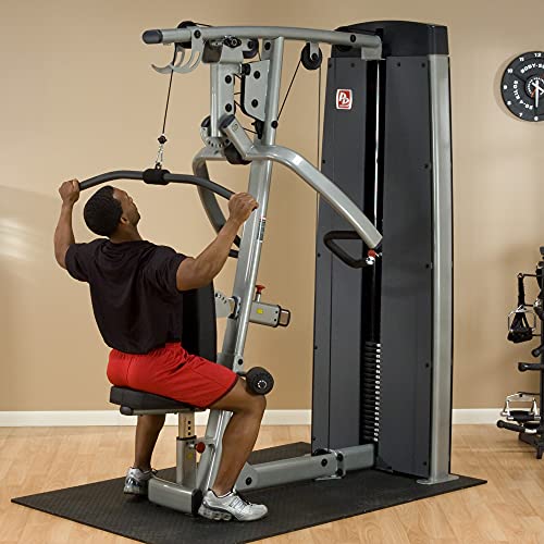 Body-Solid DPLS-F Pro Dual Vertical Press and LAT Machine Grey, Black
