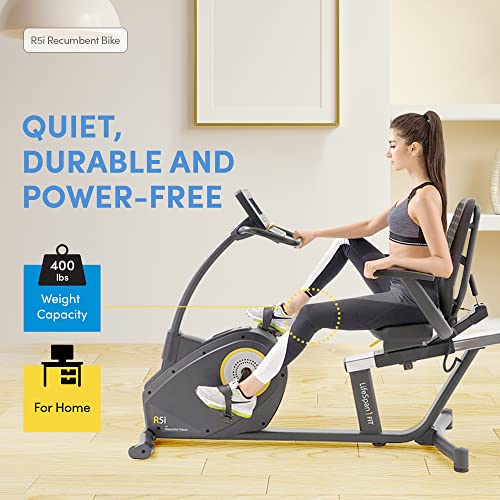 LifeSpan Fitness R5i Recumbent Stationary Bike Black
