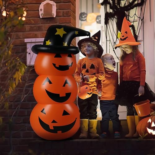 YUEWO 5FT Halloween Inflatable Pumpkin with LED Lights Orange