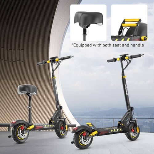iENYRID Electric Scooter 800W Off-Road 10-Inch Tires, 30 Miles Range Black
