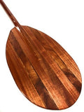 Tikimaster Curly Koa Steersman Paddle 60 in with Multiple Koa Inlays