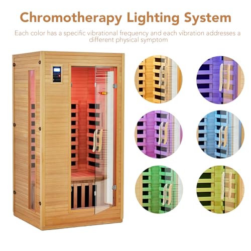 Towallmark Low EMF Infrared Sauna for Home Wood