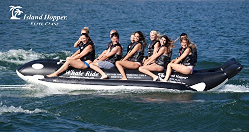 Island Hopper 10 Passenger Whale Rider Banana Water Sled Black