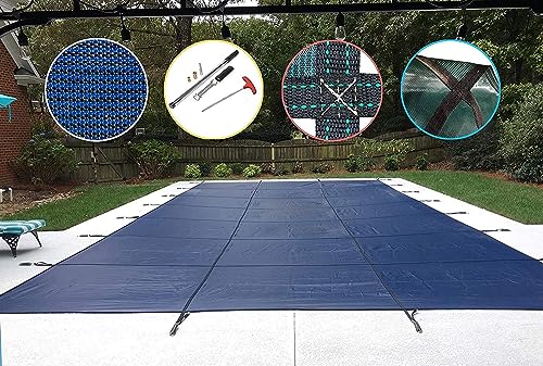 WaterWarden Inground Pool Safety Cover 25' x 45' Blue Mesh
